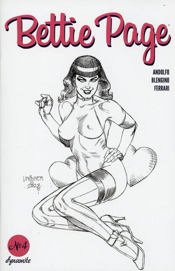 Bettie Page #4 Cover F Linsner Line Art Variant (1:10)