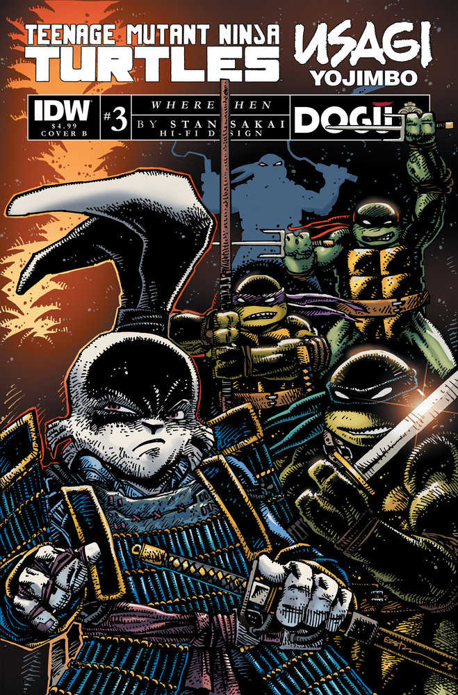 Teenage Mutant Ninja Turtles/Usagi Yojimbo: Wherewhen #3 Variant B (Eastman)(Subscription)