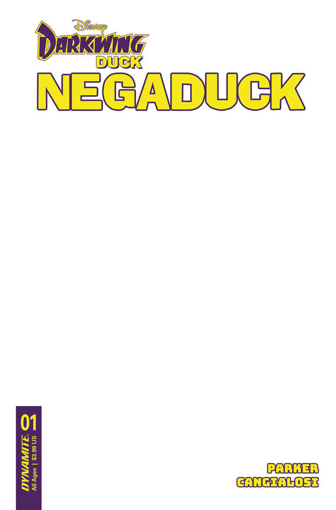 Negaduck #1 Cover F Blank Authentix