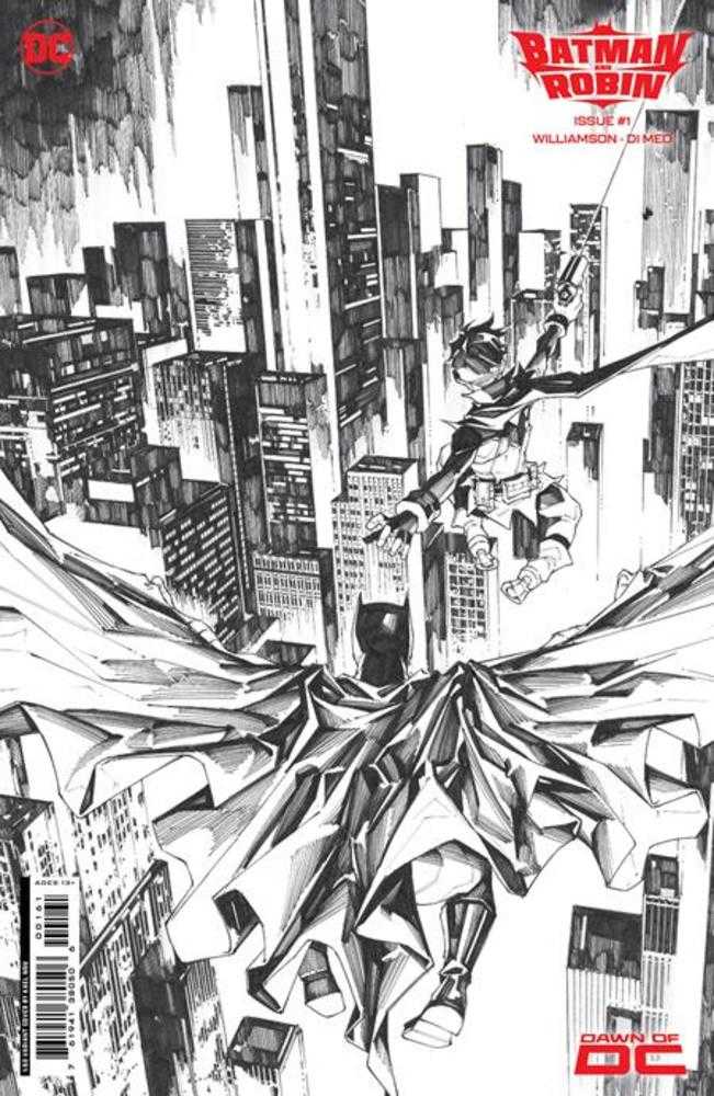 Batman And Robin #1 Cover F Kael Ngu Black & White Card Stock Variant (1:50)